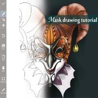 Drawing Tutorial: How to Draw a Mask Step by Step