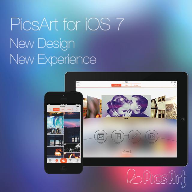PicsArt Arrives on iOS 7 for Christmas with Slick New Design!