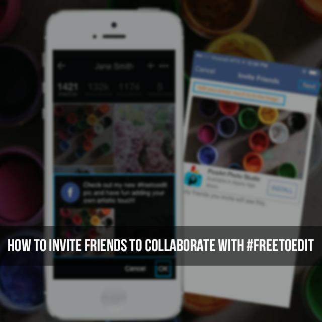 How to Invite Your Facebook Friends to Collaborate on #freetoedit Images