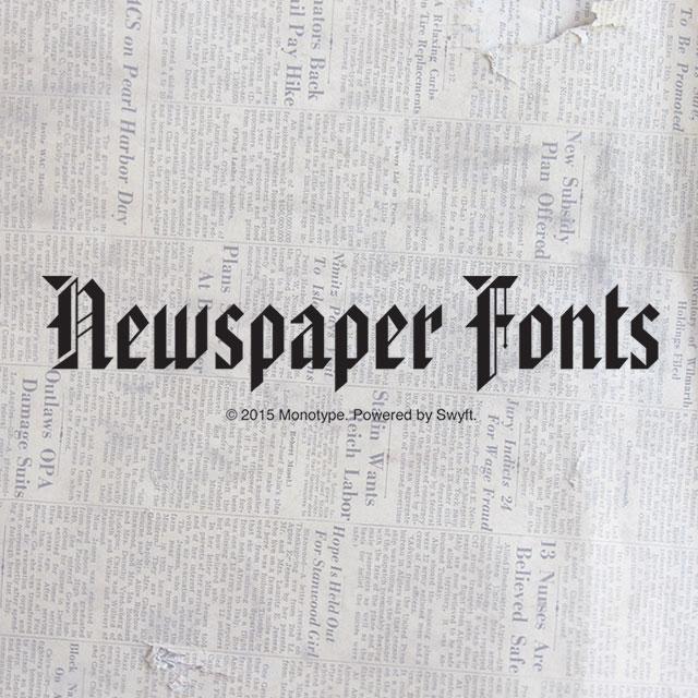 Newspaper Fonts Package Is Hot off the Press