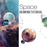 How to Draw A Space Background With PicsArt Drawing Tools