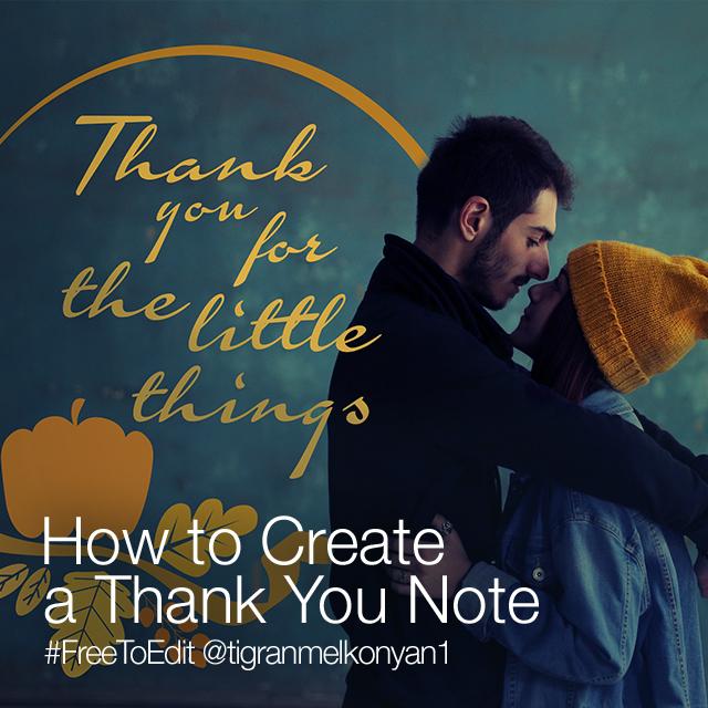 How to Create a Thank You Note With the Photo Editor