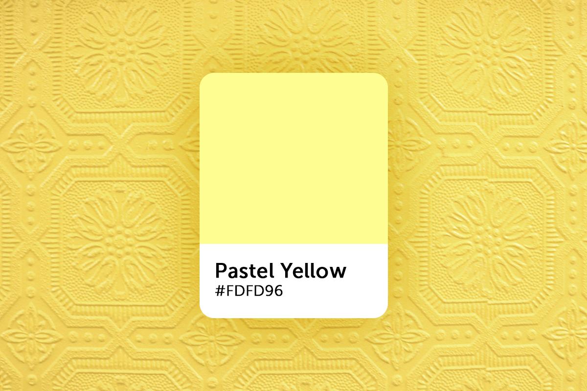 Pastel yellow color: hex code, shades, and design ideas