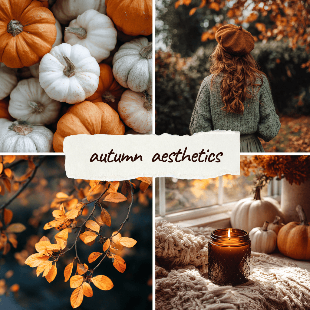 Cozy Autumn Instagram Square Post in Orange