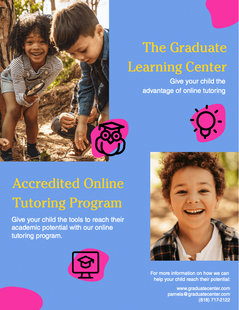 Blue and Yellow Educational Services Poster