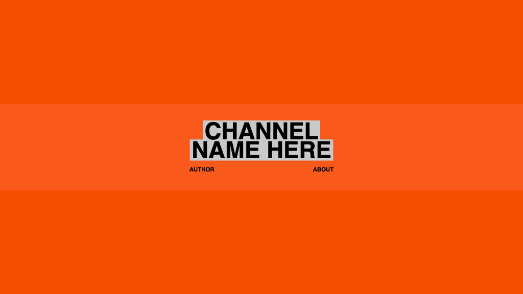 Vibrant Orange YouTube Cover for Bold Channels
