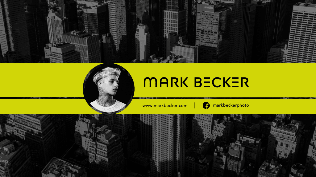 Bold Black and Yellow Photographer Ad Template