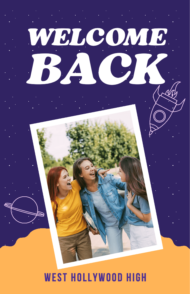 Vibrant Welcome Back School Poster Design