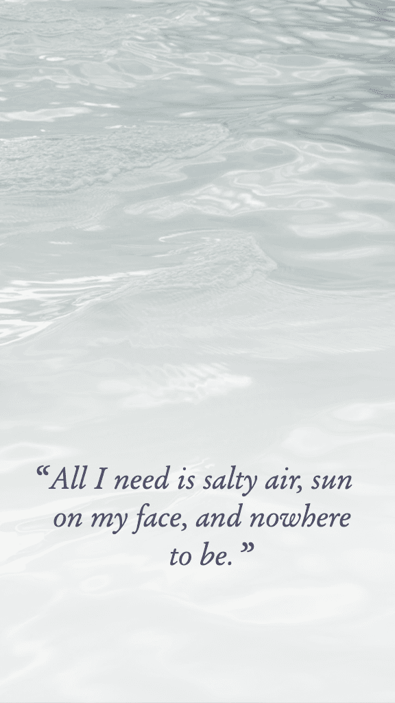 Serene White Instagram Story Ocean Quote
