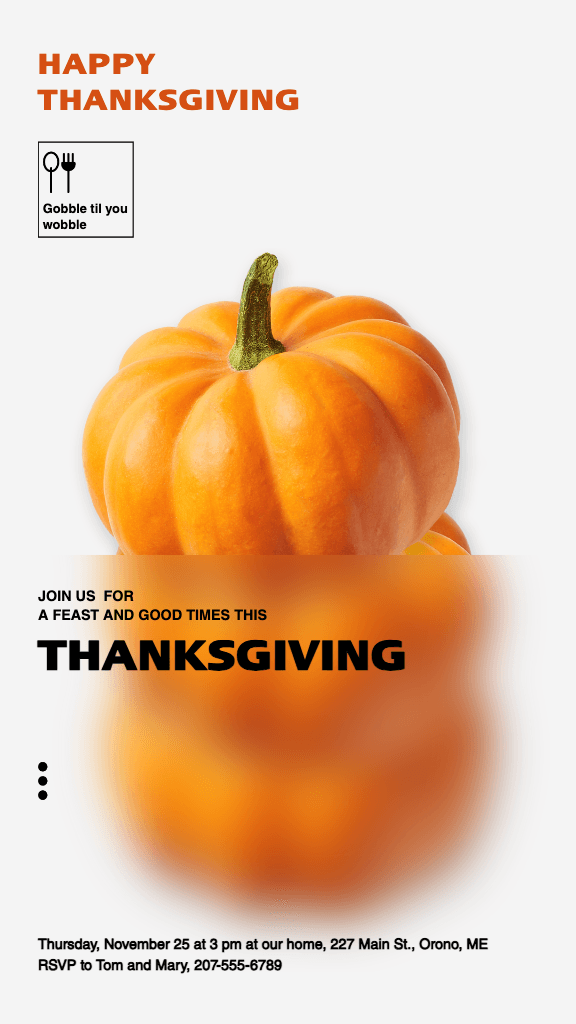 Orange Thanksgiving Celebration Invitation Post
