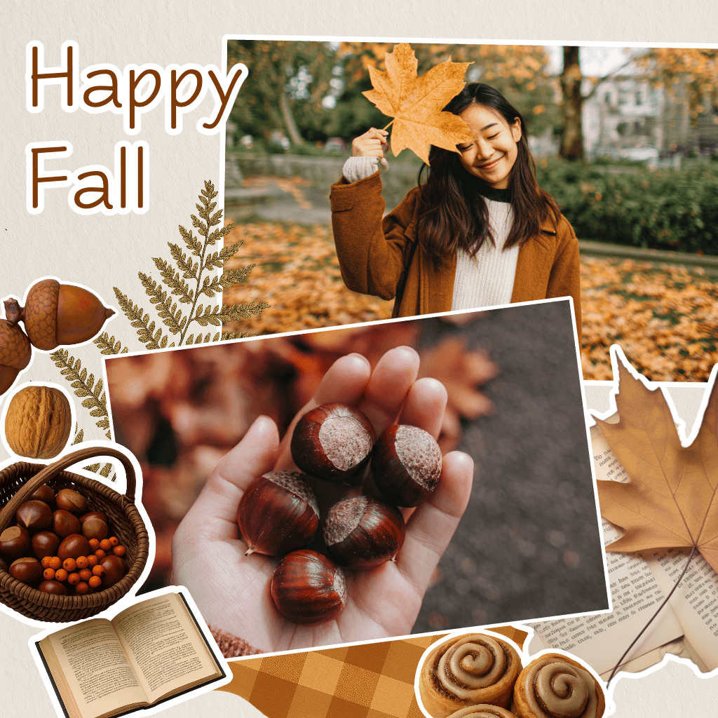Warm Autumn Instagram-Square Post Featuring Brown