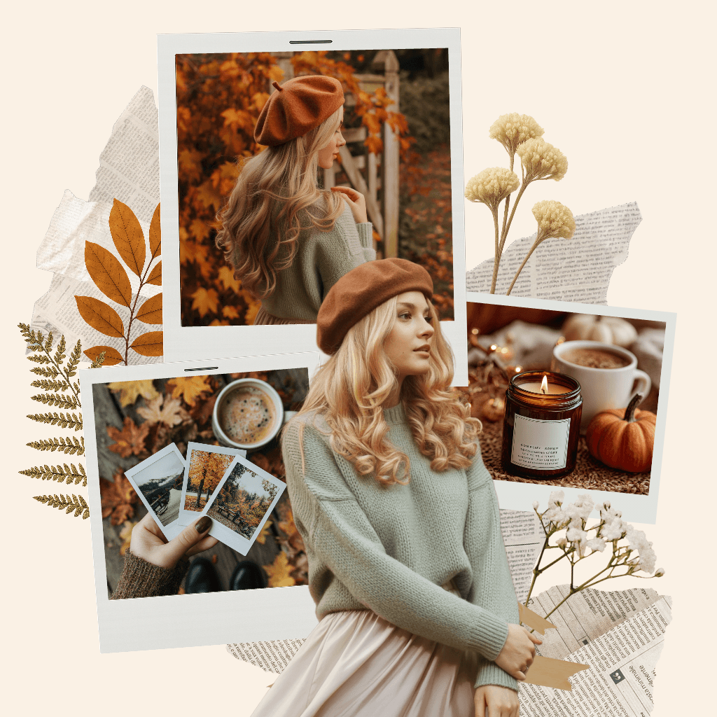 Cozy Autumn Instagram-Square Post with Brown