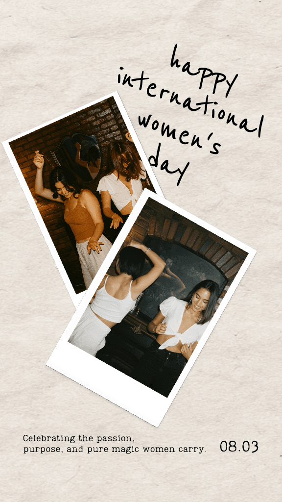 Celebrate International Women’s Day Instagram Story in Brown and White