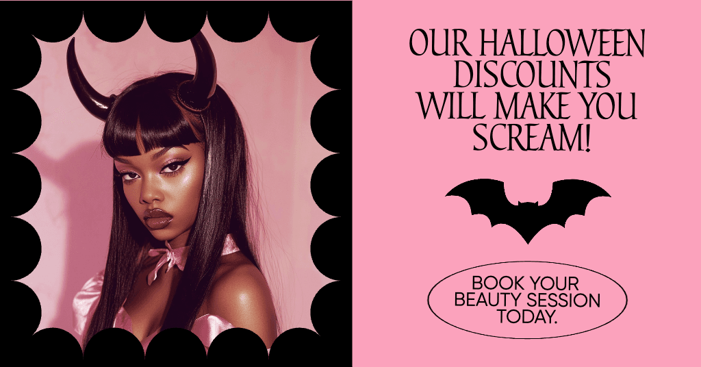 Glamorous Pink Halloween LinkedIn Post Template