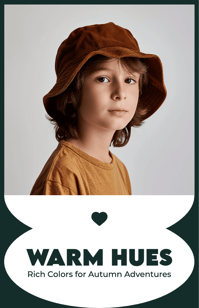 Warm Autumn Colors Poster with Heart