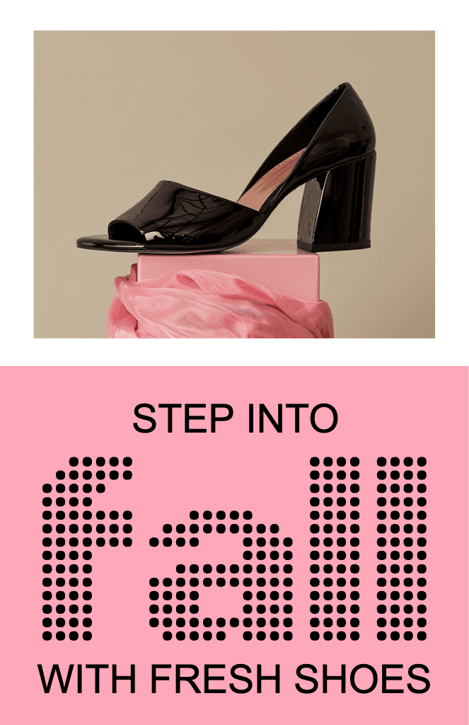 Elegant Black Heeled Shoe Fashion Poster
