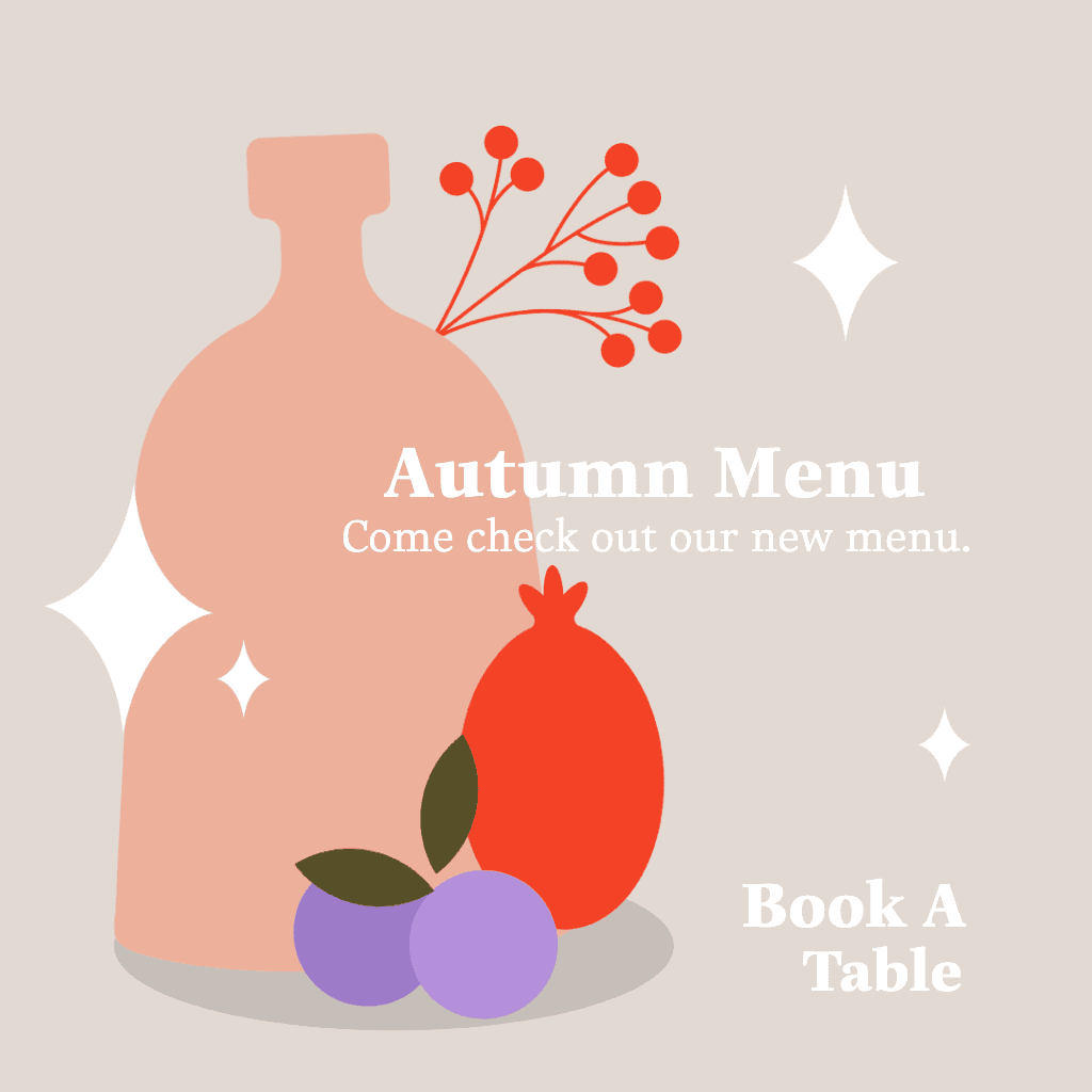 Autumn Menu Instagram Square Restaurant Post