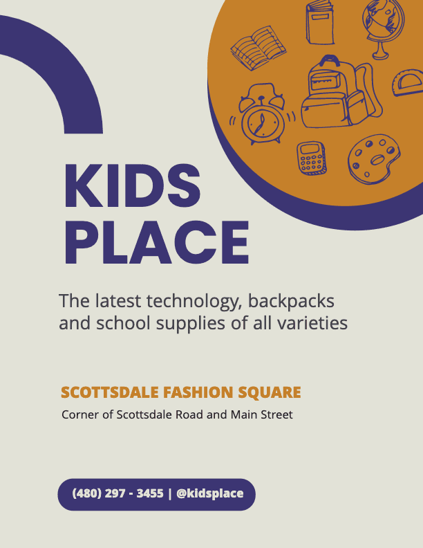 Kids Place Back-to-School Ad with Vibrant Colors