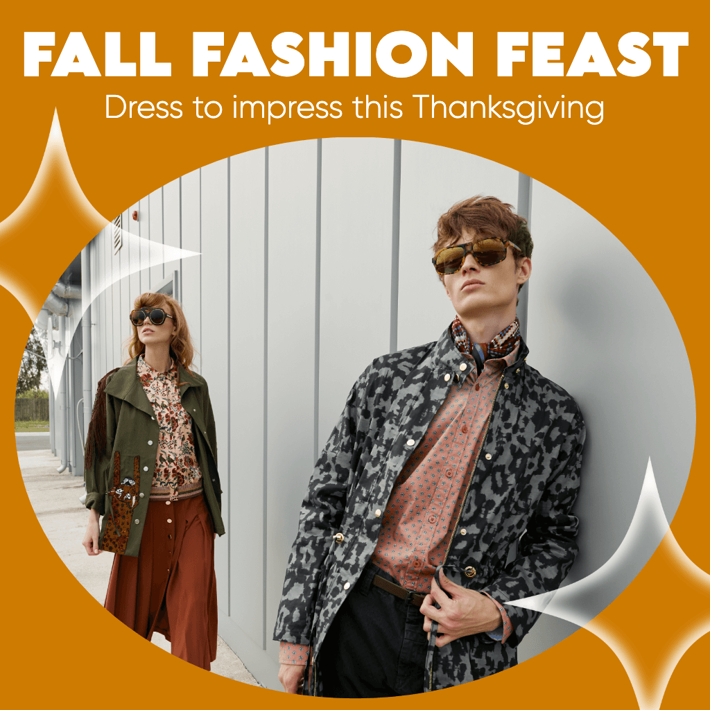 Autumn Chic Attire Instagram Post Orange Highlight