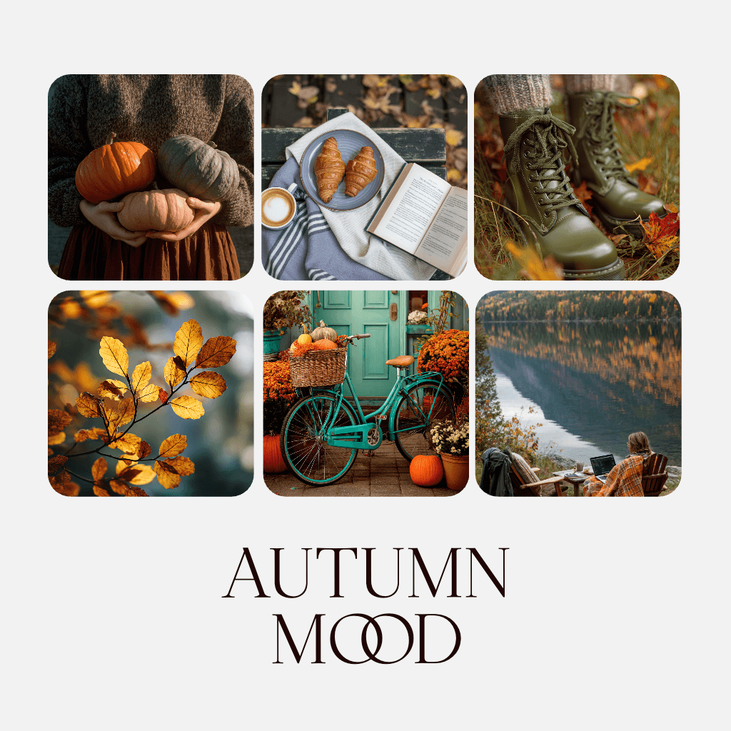 Autumn Mood Instagram Square Post with Orange