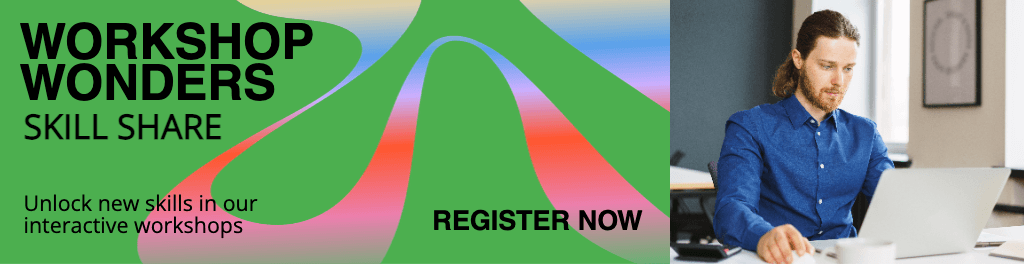 Green and Pink Interactive Workshop Poster