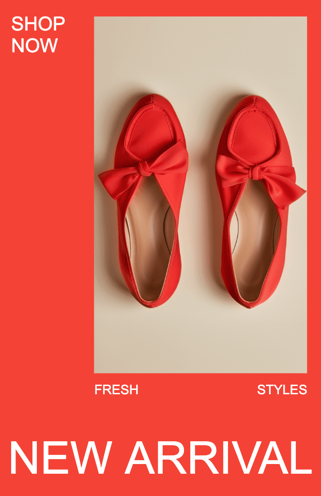 Chic Red Shoe Styles Fall Poster Design