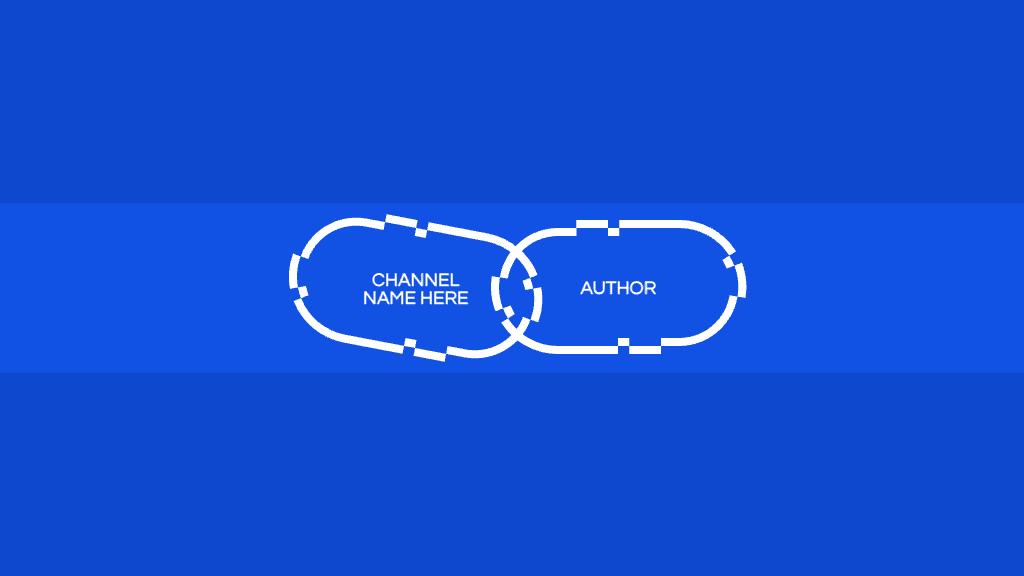 Vibrant Blue YouTube Cover Template with Text Spaces