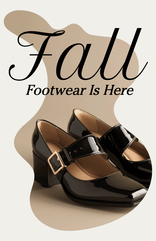 Stylish Fall Footwear Showcase Poster Design