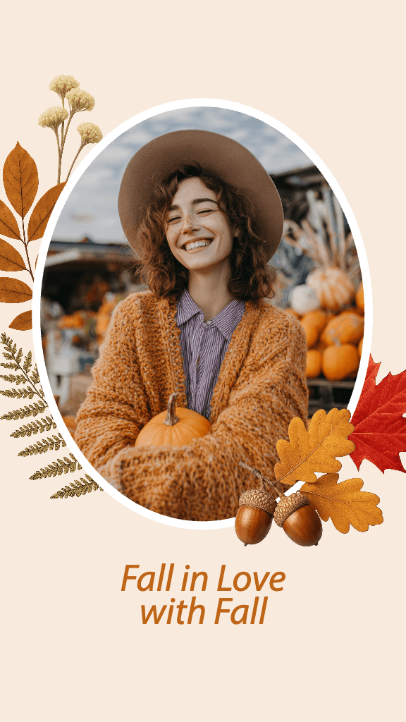 Celebrate Autumn Instagram Story with Orange