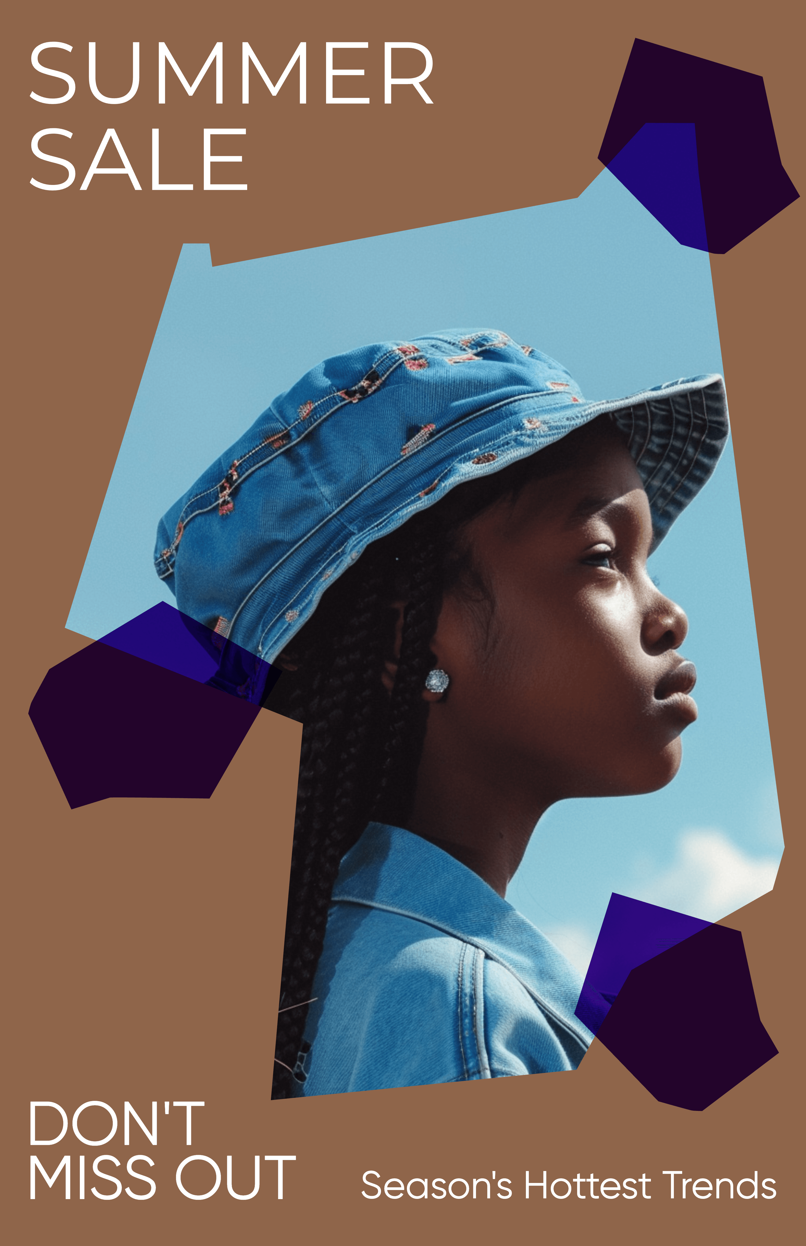 Summer Sale Poster in Brown Tones