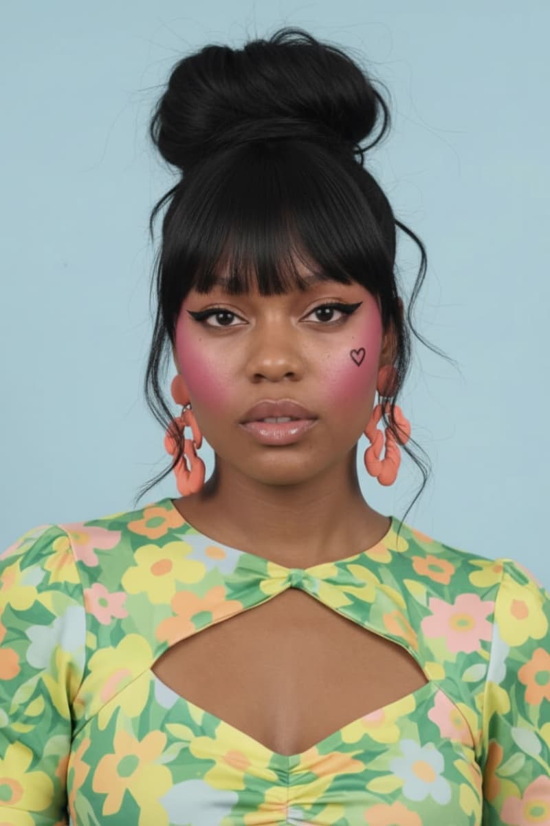 girl with a make up on