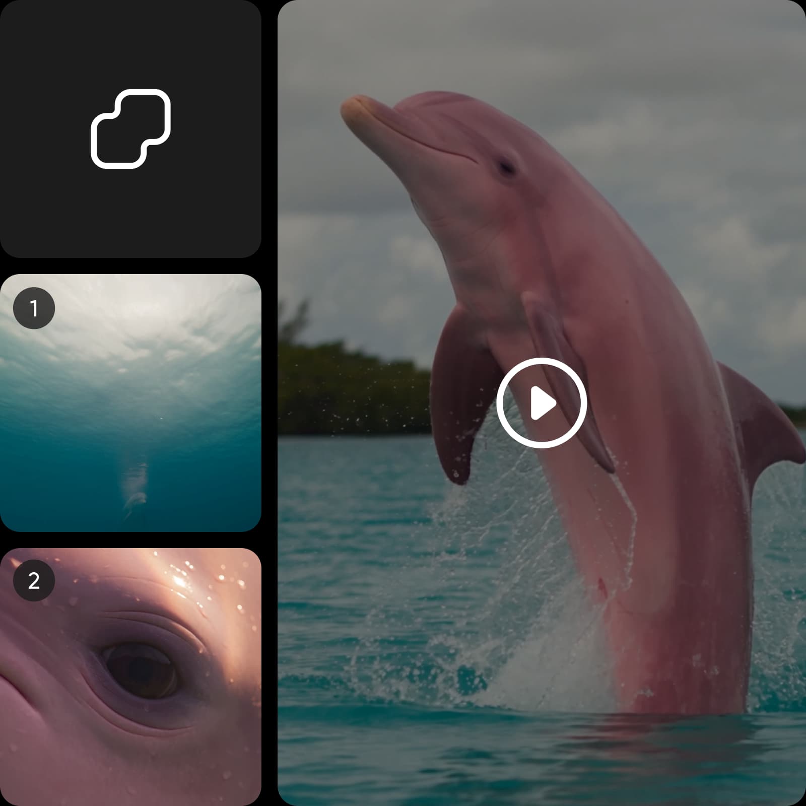 High-quality merged video example from Picsart Video Studio