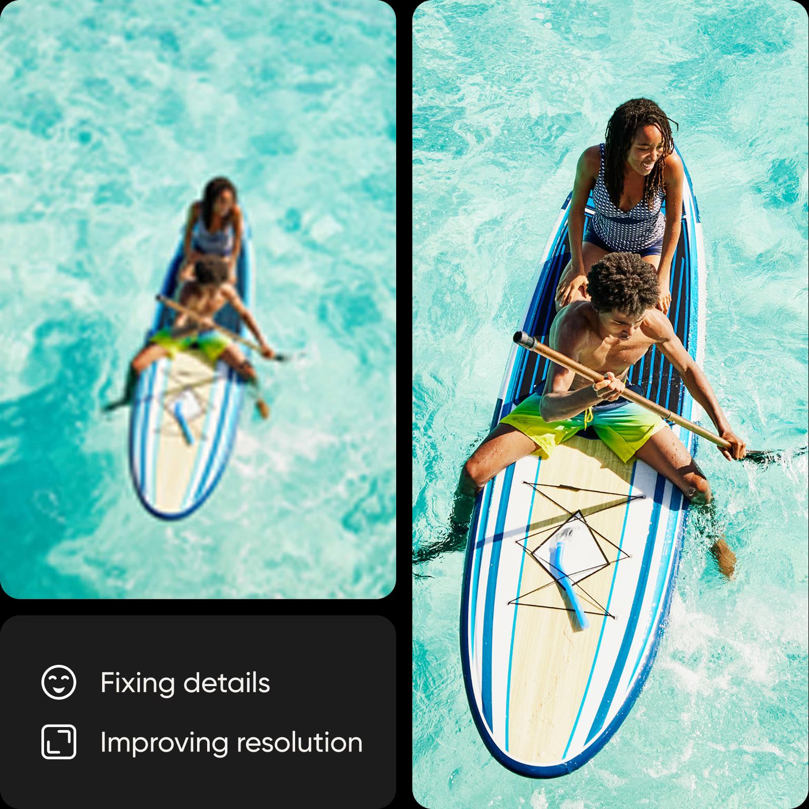 sharpen images to restore old photos