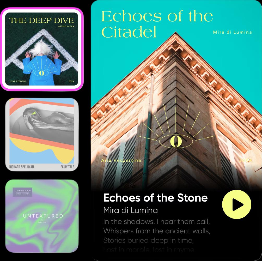 Create fast with pre-designed album cover templates