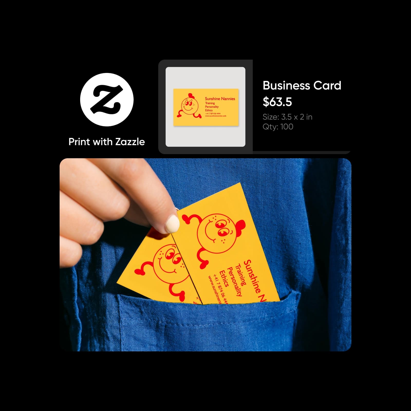 Designing and seamless delivery printing with zazzle