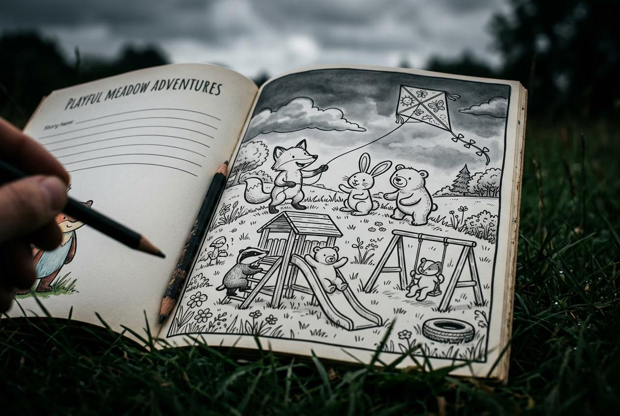 How to design a printable kids coloring book cover with AI