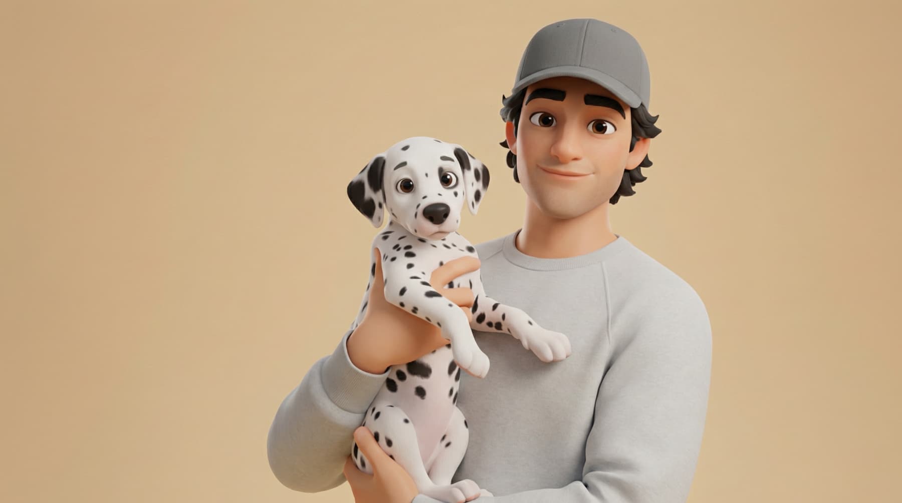 3D clay render ai image