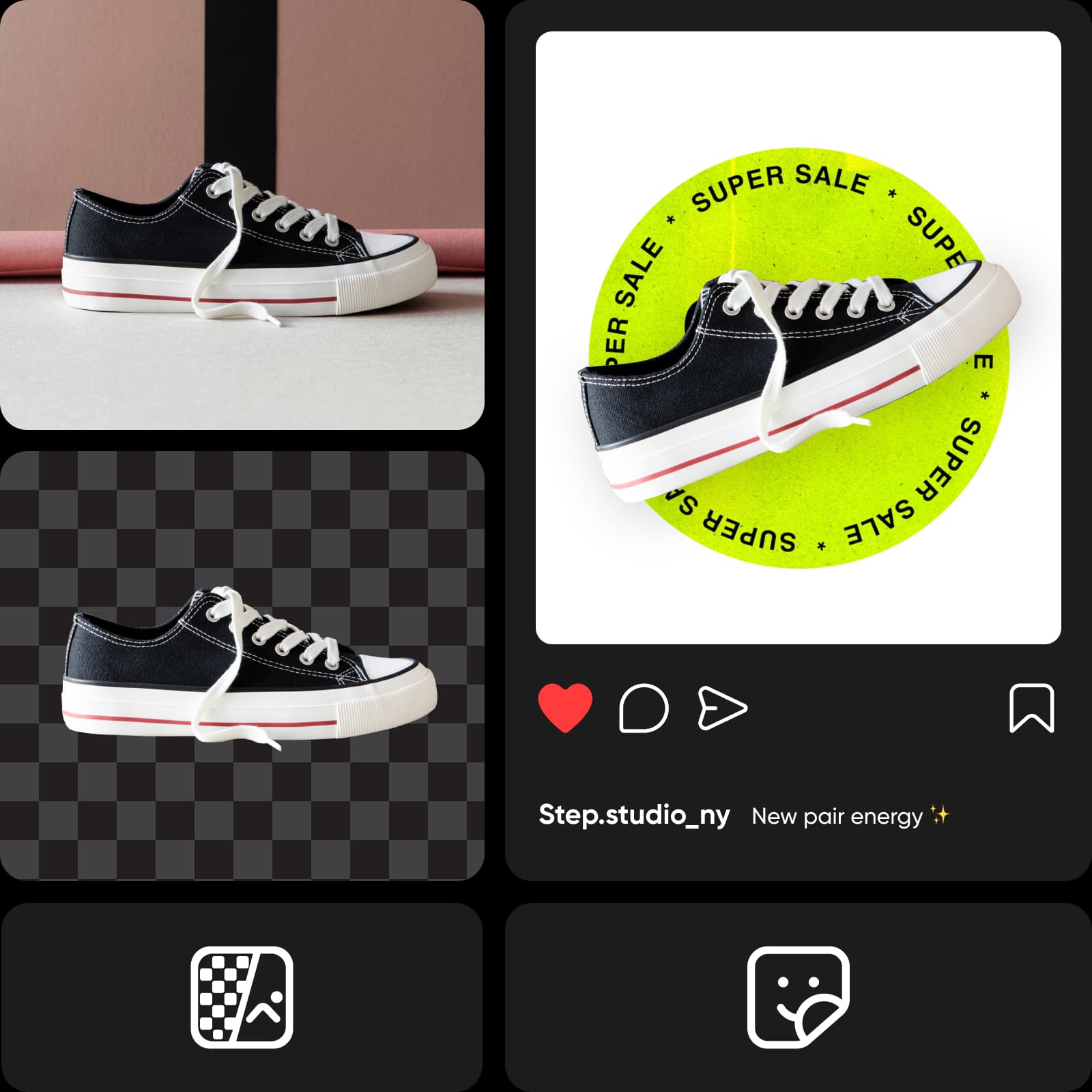 white background editor