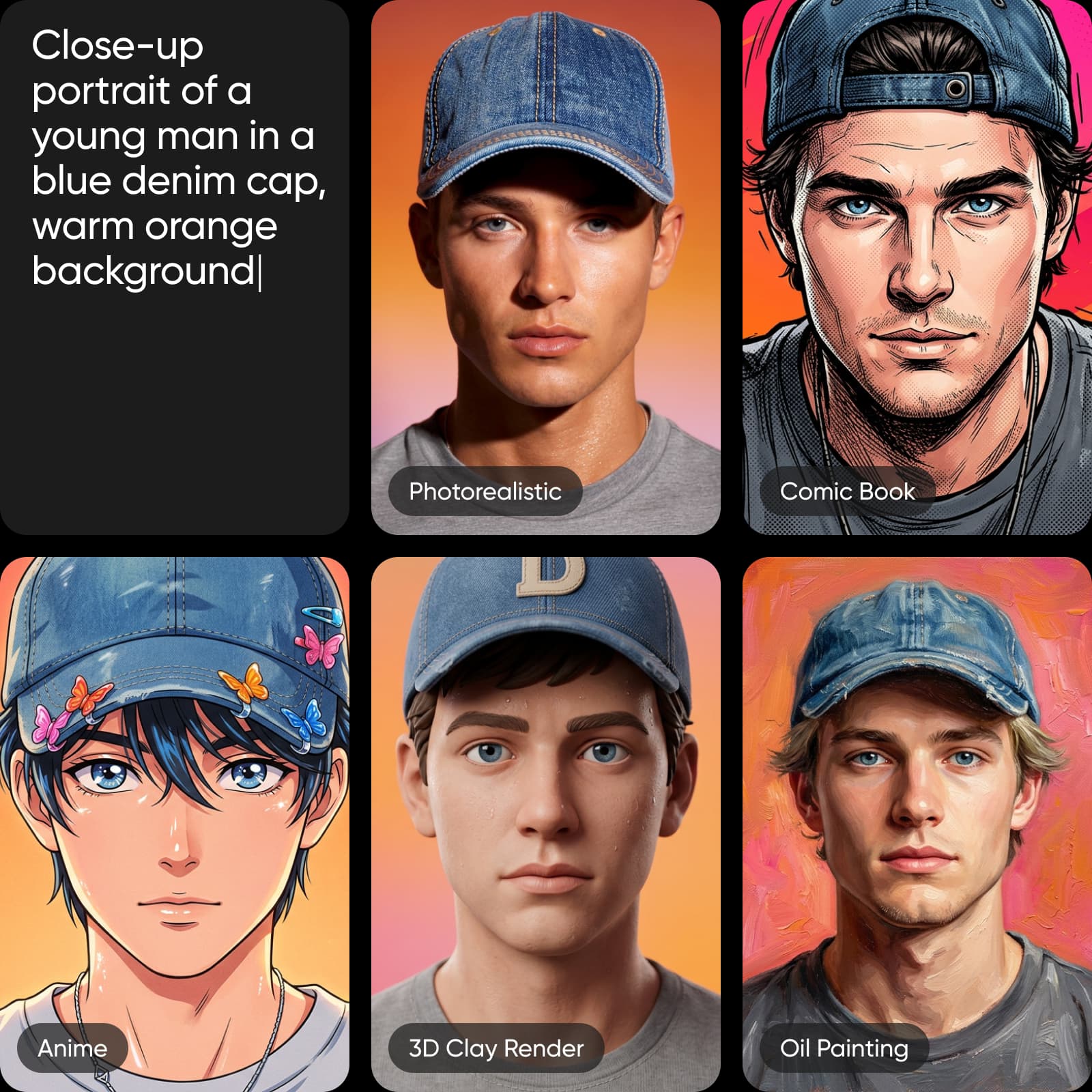 AI Assistant interface showing design generation capabilities
