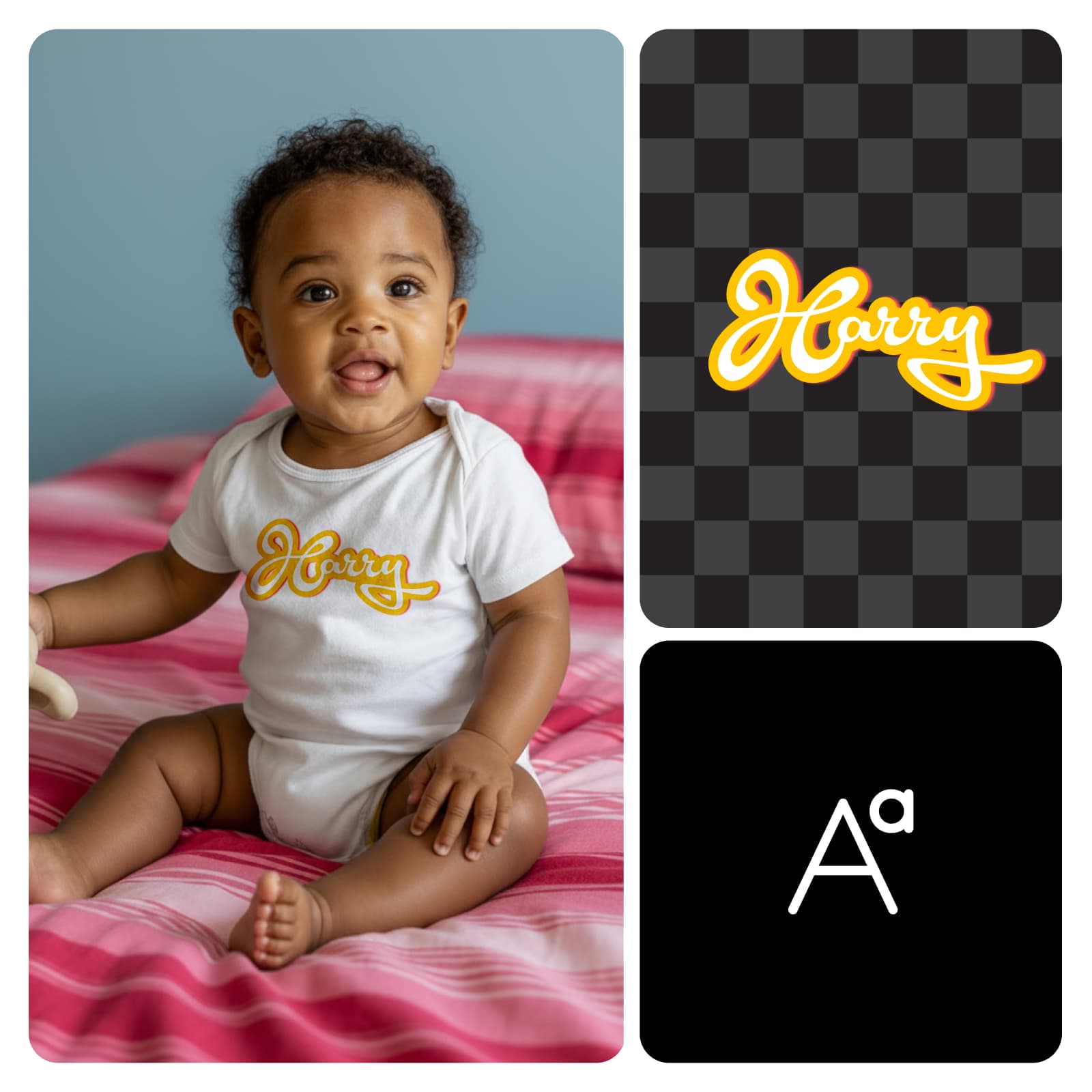Design and print t-shirts for babies and toddlers