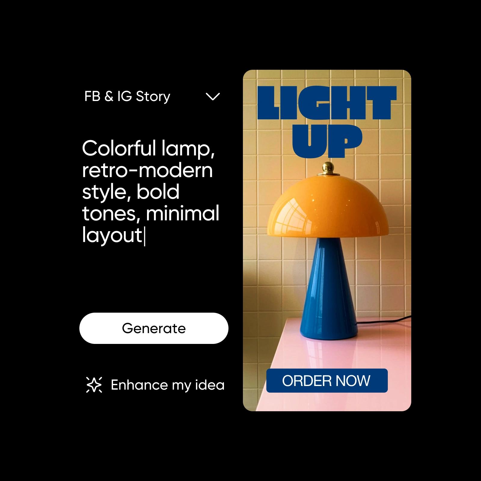 Generate and customize your instagram story template