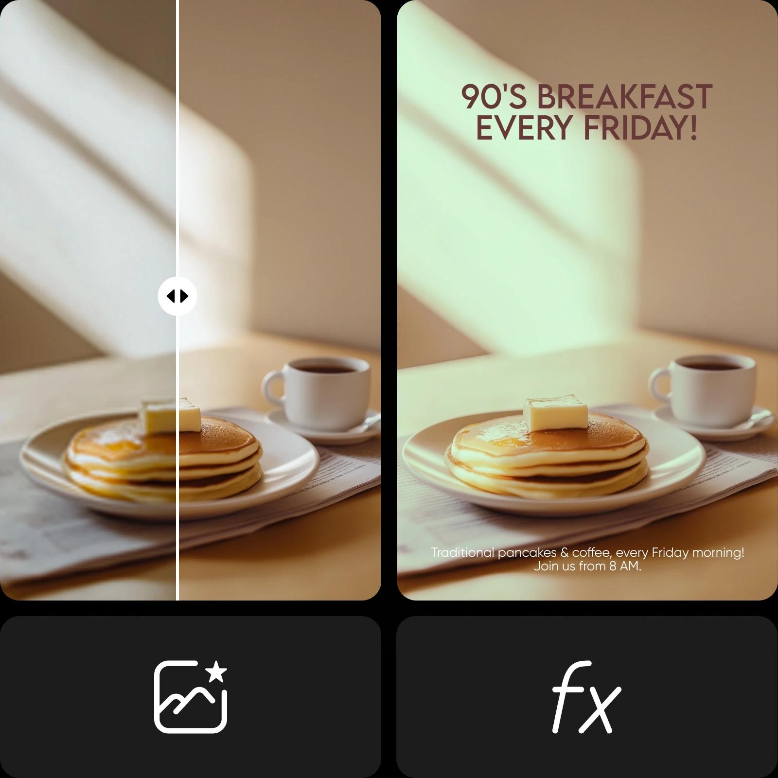 enhance image and add vintage filter for better quality