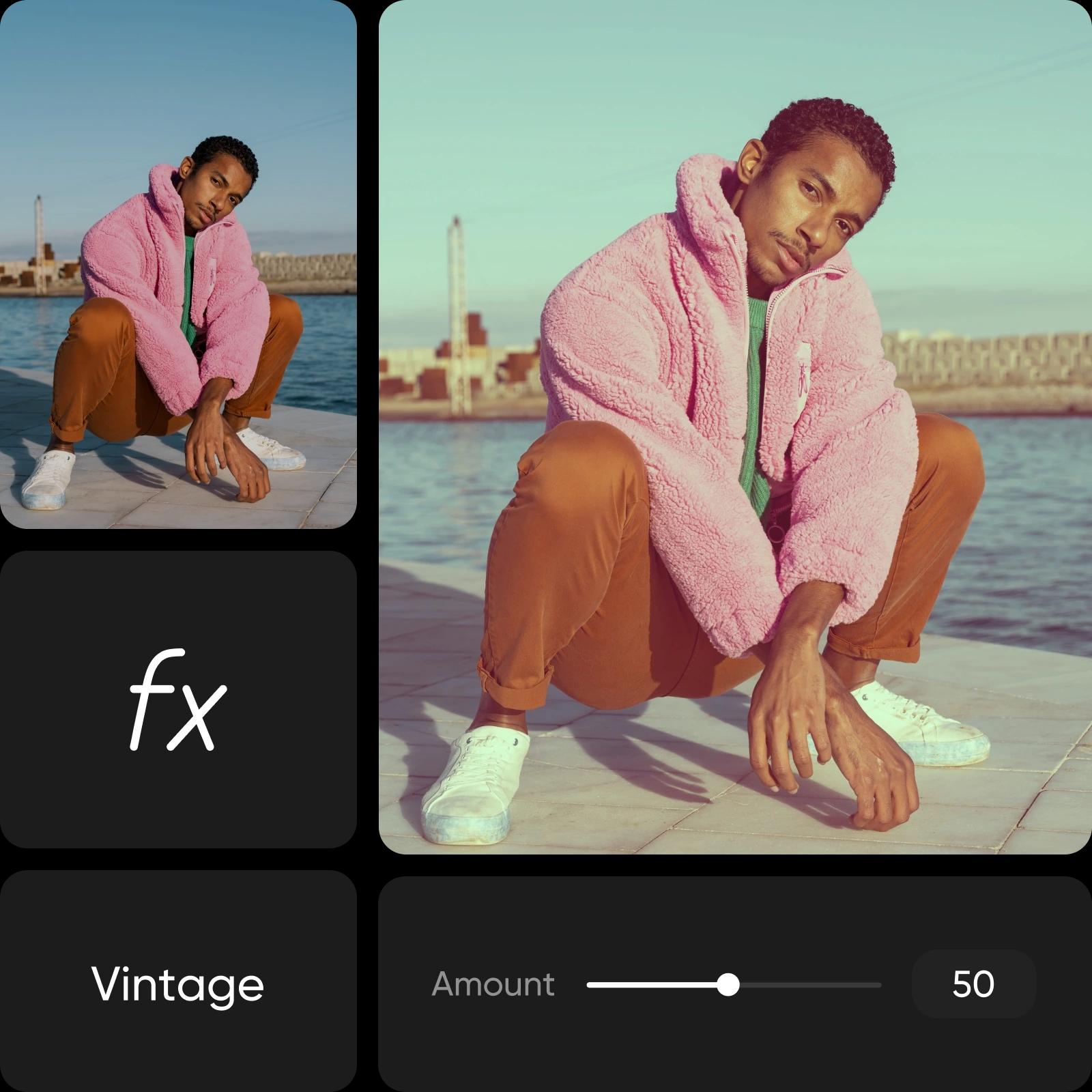 add vintage filter to photos online and free