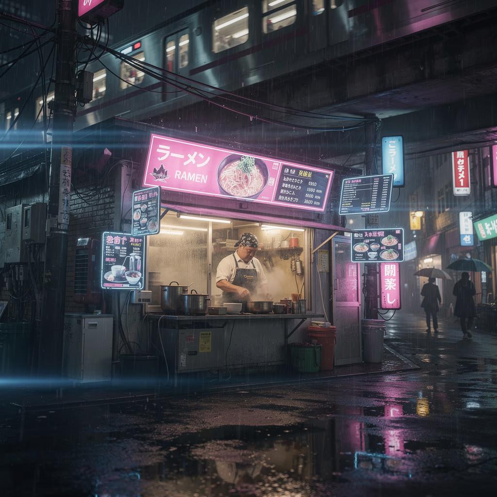 Flux 2 Pro generated image - Cyberpunk scene