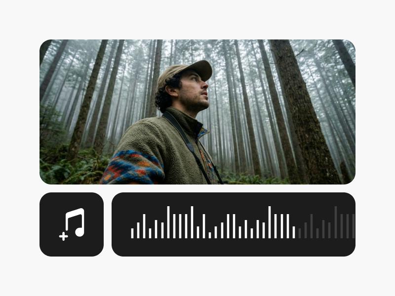 Add music to video preview