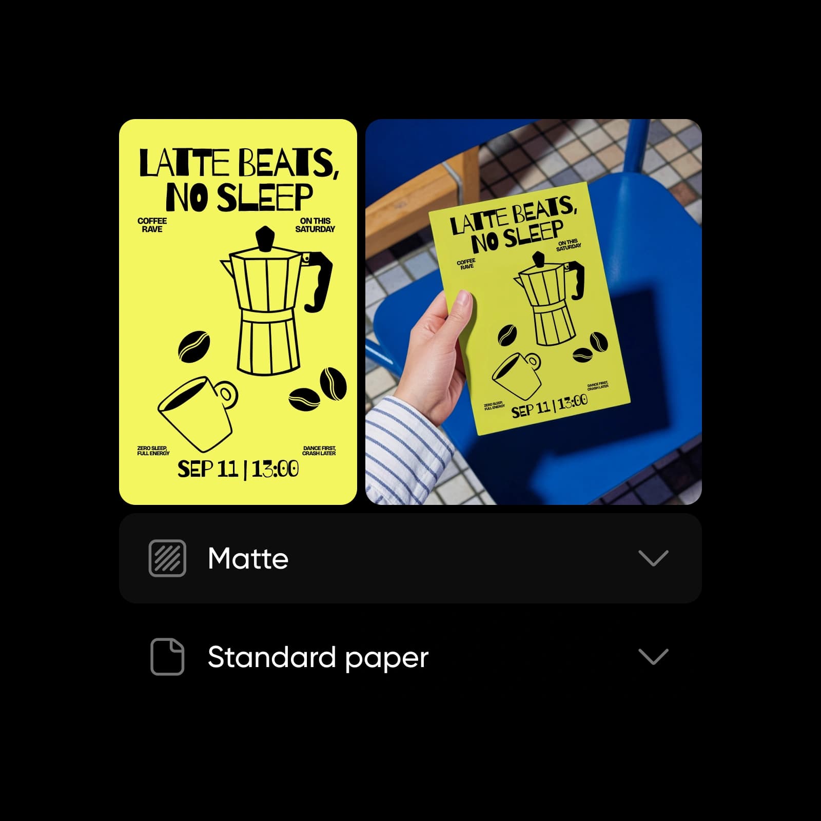 Design and print in an instant