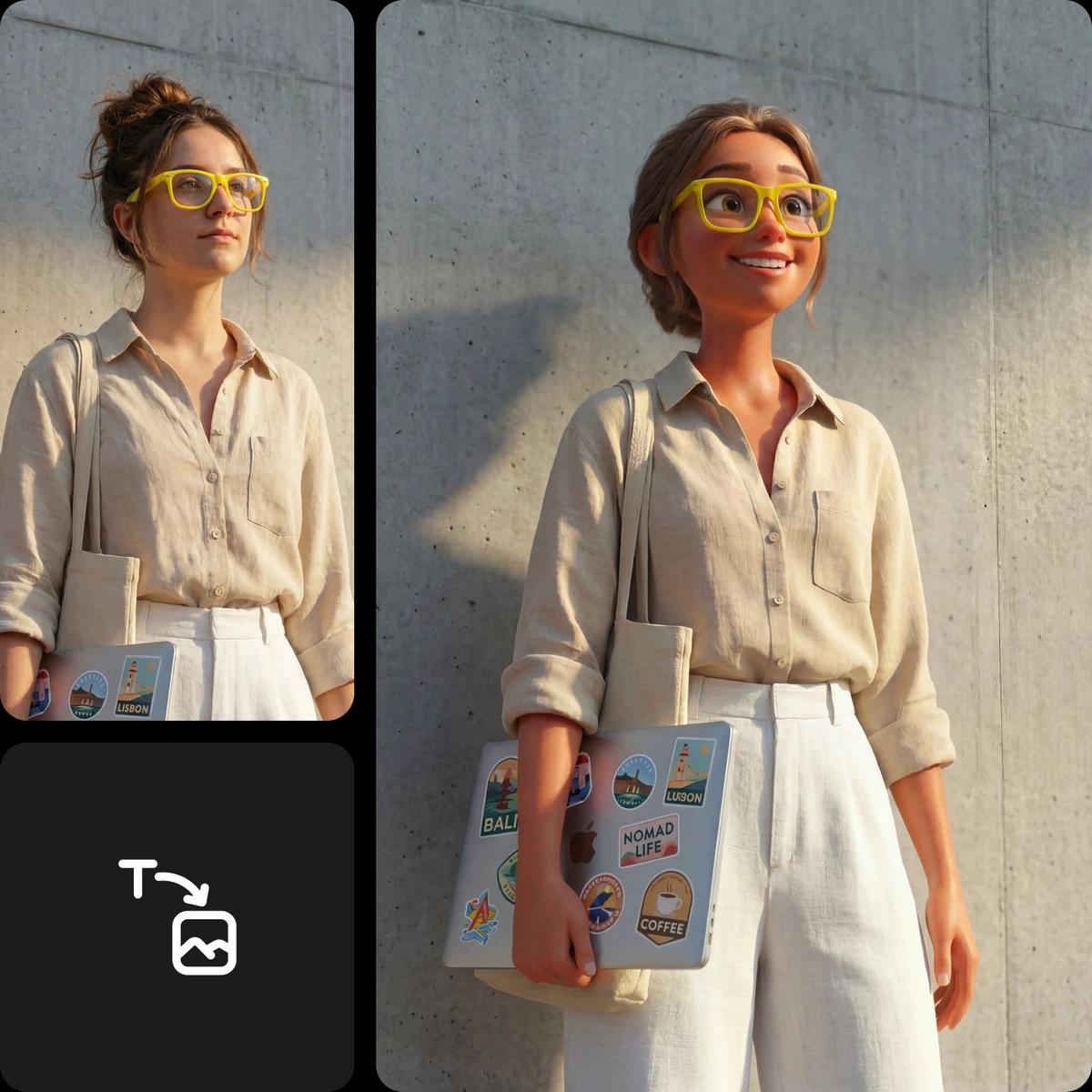 turn photos into cartoon characters