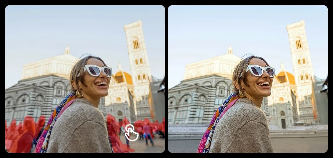 remove people from travel photos