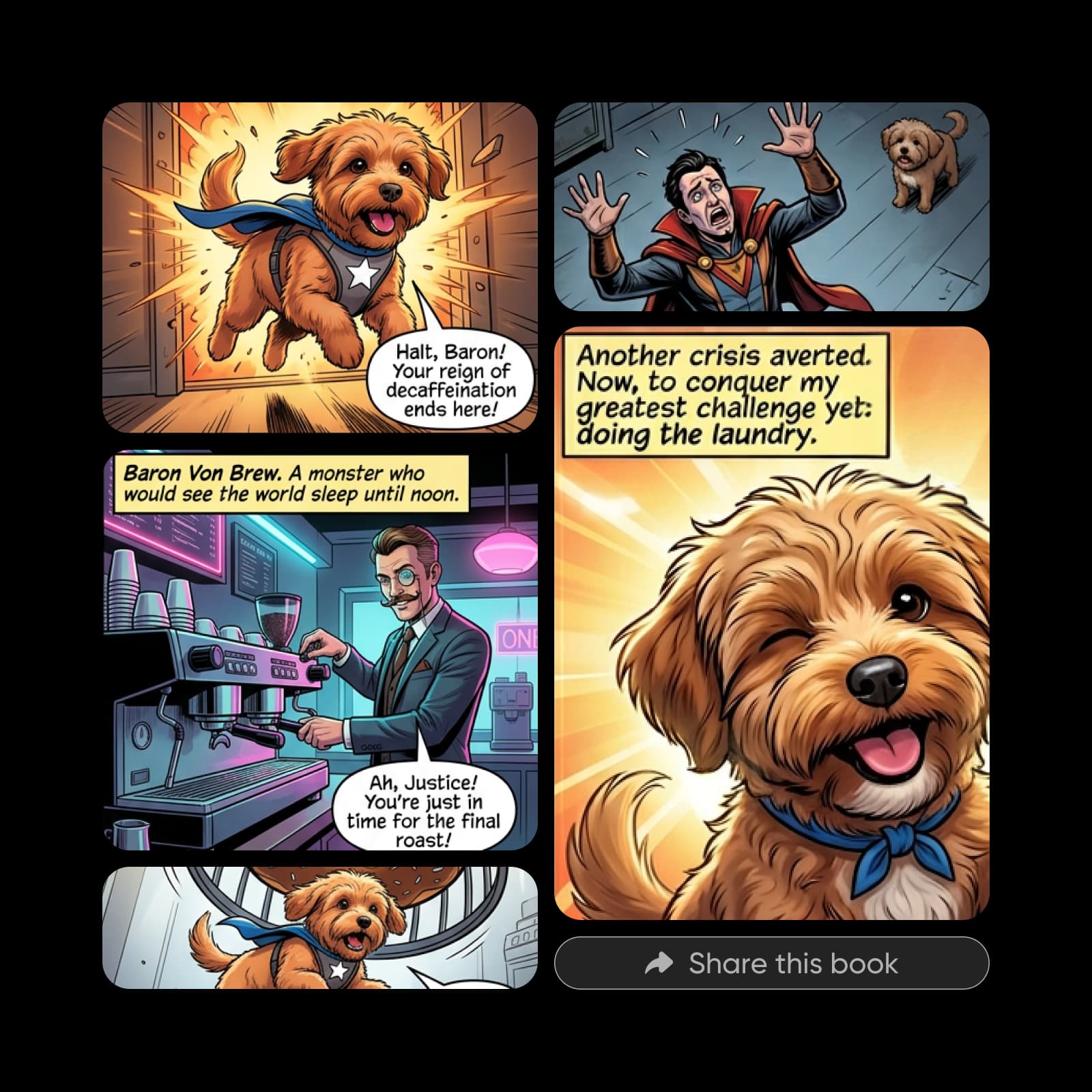 AI Assistant interface showing design generation capabilities