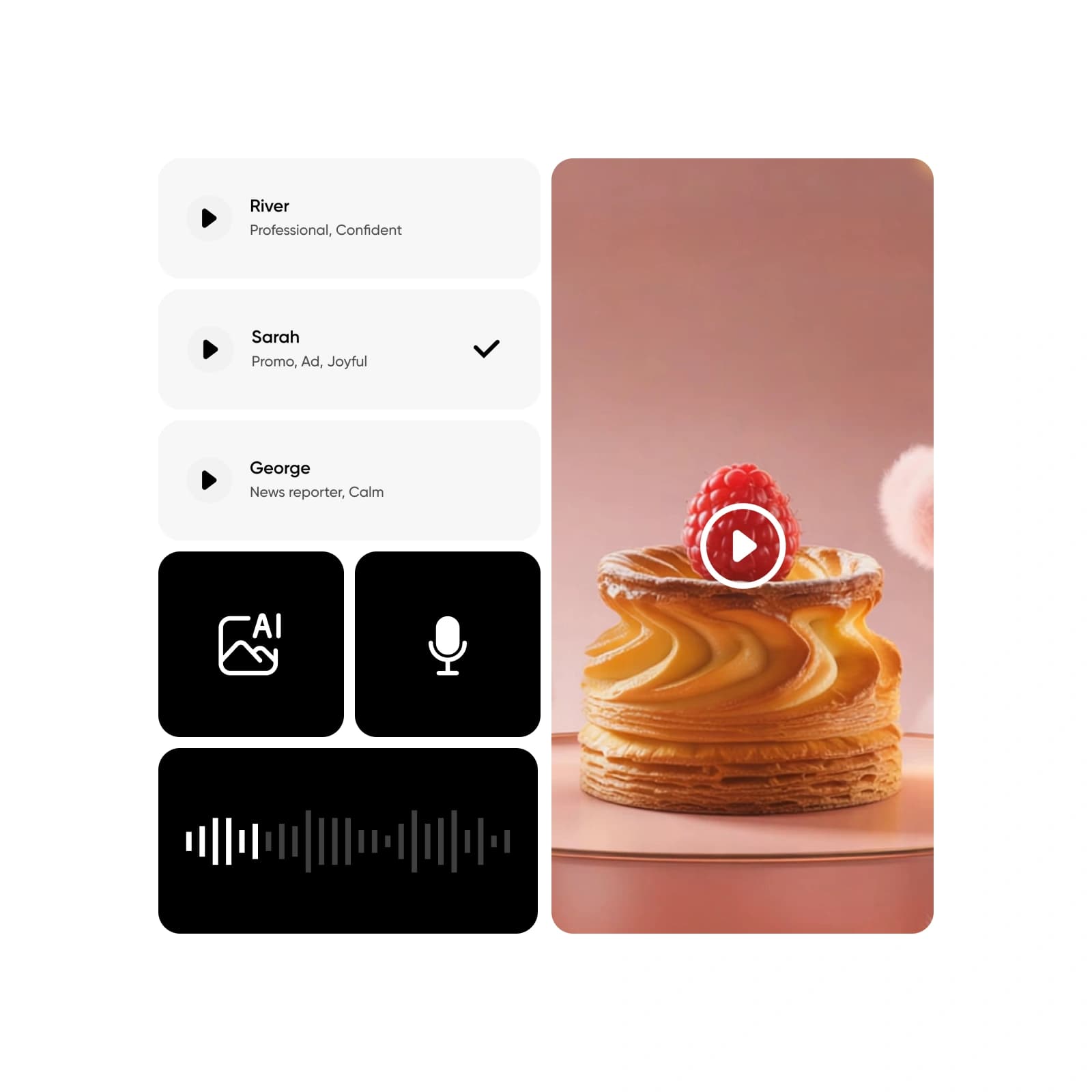 AI voiceover for any type of content
